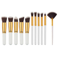 10 Pcs Silver/Golden Makeup Brushes Set pincel maquiagem Cosmetics  maquillaje Makeup Tool Powder Eyeshadow Cosmetic Set