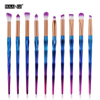 MAANGE 7/10Pcs Diamond Makeup Brushes Set Powder Foundation Eye Shadow Blush Blending Cosmetics Beauty Make Up Brush Tool Kits