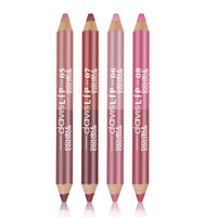 1PC Double Color Waterproof Matte Glitter Lip Liner Lipstick Long Lasting Lip Stain Stick Pencil Makeup Tools 4 Colors