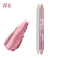 1PC Double Color Waterproof Matte Glitter Lip Liner Lipstick Long Lasting Lip Stain Stick Pencil Makeup Tools 4 Colors