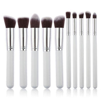 New Arrive 10 pcs Synthetic Kabuki Makeup Brush Set Cosmetics Foundation blending blush makeup tool