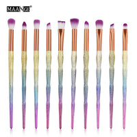 MAANGE 7/10Pcs Diamond Makeup Brushes Set Powder Foundation Eye Shadow Blush Blending Cosmetics Beauty Make Up Brush Tool Kits