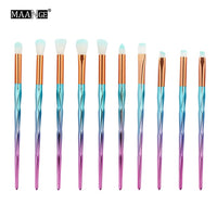MAANGE 7/10Pcs Diamond Makeup Brushes Set Powder Foundation Eye Shadow Blush Blending Cosmetics Beauty Make Up Brush Tool Kits