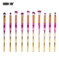 MAANGE 7/10Pcs Diamond Makeup Brushes Set Powder Foundation Eye Shadow Blush Blending Cosmetics Beauty Make Up Brush Tool Kits
