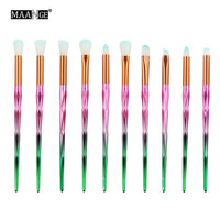 MAANGE 7/10Pcs Diamond Makeup Brushes Set Powder Foundation Eye Shadow Blush Blending Cosmetics Beauty Make Up Brush Tool Kits