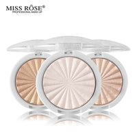 Miss Rose Glow Kit Highlighter Makeup Shimmer Powder Highlighter Palette Base Illuminator Highlight Face Contour Golden Bronzer