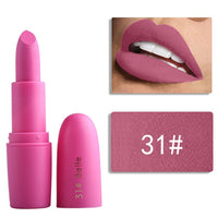 Hot Sexy Red Lips Matte Velvet Lipstick Pencil Cosmetic Long Lasting Lip Tint Pigment Makeup Nude Brown Lipstick Matte Lip stick