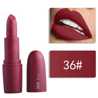 Hot Sexy Red Lips Matte Velvet Lipstick Pencil Cosmetic Long Lasting Lip Tint Pigment Makeup Nude Brown Lipstick Matte Lip stick