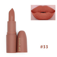 Hot Sexy Red Lips Matte Velvet Lipstick Pencil Cosmetic Long Lasting Lip Tint Pigment Makeup Nude Brown Lipstick Matte Lip stick