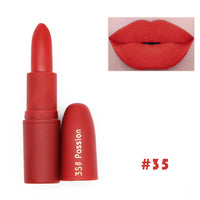Hot Sexy Red Lips Matte Velvet Lipstick Pencil Cosmetic Long Lasting Lip Tint Pigment Makeup Nude Brown Lipstick Matte Lip stick