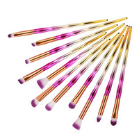 SALIYOO 21pcs Fish Tail Diamond Mermaid Makeup Brushes Set Foundation Powder Eyeshadow Contour Blending Face Cosmetic Brush Tool