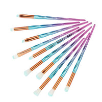 SALIYOO 21pcs Fish Tail Diamond Mermaid Makeup Brushes Set Foundation Powder Eyeshadow Contour Blending Face Cosmetic Brush Tool