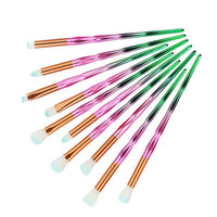 SALIYOO 21pcs Fish Tail Diamond Mermaid Makeup Brushes Set Foundation Powder Eyeshadow Contour Blending Face Cosmetic Brush Tool