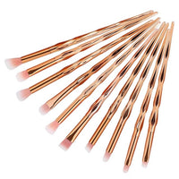 SALIYOO 21pcs Fish Tail Diamond Mermaid Makeup Brushes Set Foundation Powder Eyeshadow Contour Blending Face Cosmetic Brush Tool