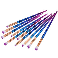 SALIYOO 21pcs Fish Tail Diamond Mermaid Makeup Brushes Set Foundation Powder Eyeshadow Contour Blending Face Cosmetic Brush Tool