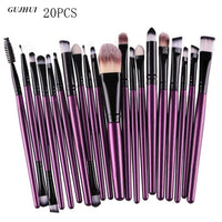 GUJHUI 20Pcs Rose gold Makeup Brushes Set Pro Powder Blush Foundation Eyeshadow Eyeliner Lip Cosmetic   Make up Brush Tool