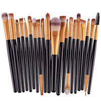 GUJHUI 20Pcs Rose gold Makeup Brushes Set Pro Powder Blush Foundation Eyeshadow Eyeliner Lip Cosmetic   Make up Brush Tool