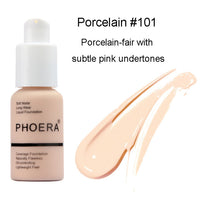 PHOERA Facial Base Brighten Moisturizer Liquid Foundation Primer 10 Colors Mineral Touch Whitening Concealer Primer Makeup TSLM1