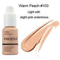 PHOERA Facial Base Brighten Moisturizer Liquid Foundation Primer 10 Colors Mineral Touch Whitening Concealer Primer Makeup TSLM1
