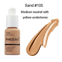PHOERA Facial Base Brighten Moisturizer Liquid Foundation Primer 10 Colors Mineral Touch Whitening Concealer Primer Makeup TSLM1