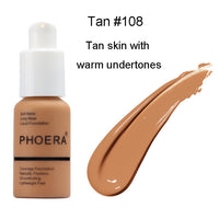 PHOERA Facial Base Brighten Moisturizer Liquid Foundation Primer 10 Colors Mineral Touch Whitening Concealer Primer Makeup TSLM1