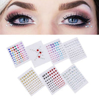 Christmas DIY Eyebrow Adhesive Crystal Glitter Face Body Art Jewels Festival Party Eye Stickers Tattoo Makeup Xmas Decor