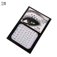 Christmas DIY Eyebrow Adhesive Crystal Glitter Face Body Art Jewels Festival Party Eye Stickers Tattoo Makeup Xmas Decor