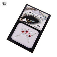 Christmas DIY Eyebrow Adhesive Crystal Glitter Face Body Art Jewels Festival Party Eye Stickers Tattoo Makeup Xmas Decor