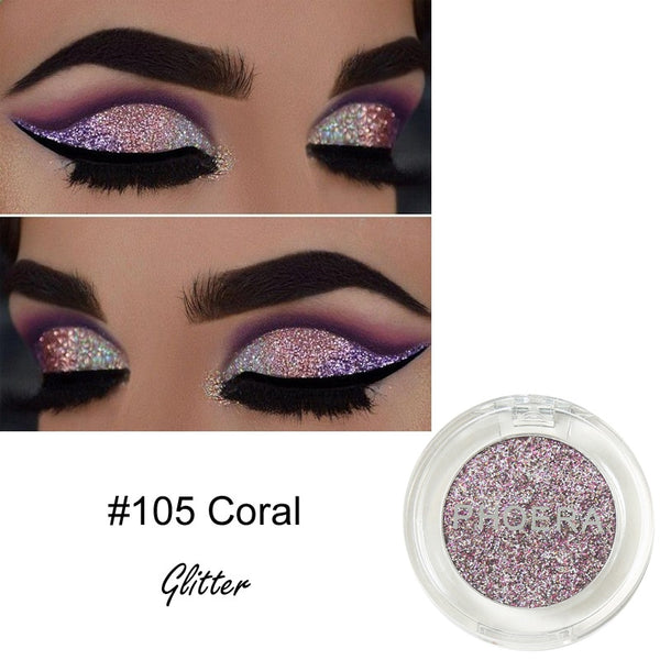 PHOERA Shimmer Eye Glitter eyeshadow maquillaje Lasting Makeup beauty Cosmetics paleta de sombra Tint 8 Color TSLM1