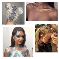 2018 Cosmetic Face Body Glitter Paste Cream Makeup Shimmer Gold Silver Diamond Highlighter Gel Hair Paint Cosmetic Set For Party
