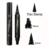 Brand Eyes Liner Stamps Liquid Makeup Pencil Waterproof Black Double-ended Makeup Waterproof Eyeliner Brush