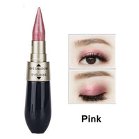 1Pcs Double-end 2-in-1 Pearly Glimmer Waterproof Eyeshadow Black Eye Liner Pen Quick Dry Women Eye Beauty Makeup Accessorices