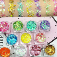 Glitter Face Glow Shimmer Liquid Maquiagem Eye Pigmento Para Os Olhos Mermaid Cream Highlighter Brighten Makeup