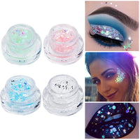 Glitter Sequins Woman Make up Shiny Heart Star Paillette Eye Beauty Sparkling Slice Face Beauty Lip Shiny Makeup Flakes Decor