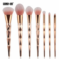 MAANGE 7/10Pcs Diamond Makeup Brushes Set Powder Foundation Eye Shadow Blush Blending Cosmetics Beauty Make Up Brush Tool Kits