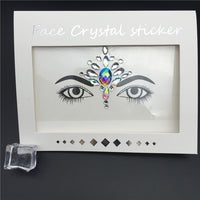 3D Crystal Glitter Jewels Tattoo Sticker Women Fashion Face Body Gems Gypsy Festival Adornment Party Makeup Beauty Stickers