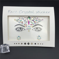 3D Crystal Glitter Jewels Tattoo Sticker Women Fashion Face Body Gems Gypsy Festival Adornment Party Makeup Beauty Stickers