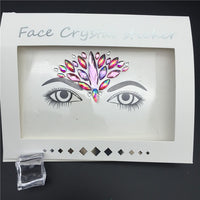 3D Crystal Glitter Jewels Tattoo Sticker Women Fashion Face Body Gems Gypsy Festival Adornment Party Makeup Beauty Stickers