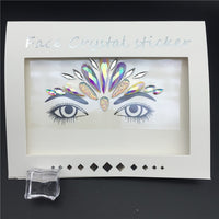 3D Crystal Glitter Jewels Tattoo Sticker Women Fashion Face Body Gems Gypsy Festival Adornment Party Makeup Beauty Stickers
