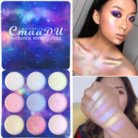 CmaaDu Chameleon Highlighter Palette Starry Sky Series Powder Brighten Iluminador Maquiagem Shimmer Glow Kit Professional Makeup