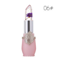 Transparent Changed Color Lip Balm Moisturizer Pink Pintalabios Jelly Flower Makeup Temperature Lipstick Long-lasting Lipbalm