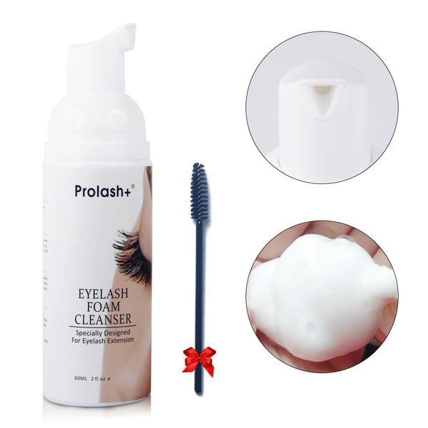 Prolash+ Eyelash Shampoo For Eyelashes Extensions Effectively Eye Cleaning Lashes Extension Detergent  In Makeup Remover 60ml