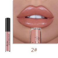 Manooby Nude Glitter Shimmer Lipstick Waterproof Long Lasting Moist Lip Gloss Vivid Colorful Lipgloss Sexy Women Makeup