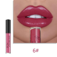 Manooby Nude Glitter Shimmer Lipstick Waterproof Long Lasting Moist Lip Gloss Vivid Colorful Lipgloss Sexy Women Makeup