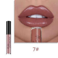 Manooby Nude Glitter Shimmer Lipstick Waterproof Long Lasting Moist Lip Gloss Vivid Colorful Lipgloss Sexy Women Makeup