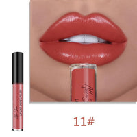 Manooby Nude Glitter Shimmer Lipstick Waterproof Long Lasting Moist Lip Gloss Vivid Colorful Lipgloss Sexy Women Makeup