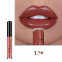Manooby Nude Glitter Shimmer Lipstick Waterproof Long Lasting Moist Lip Gloss Vivid Colorful Lipgloss Sexy Women Makeup