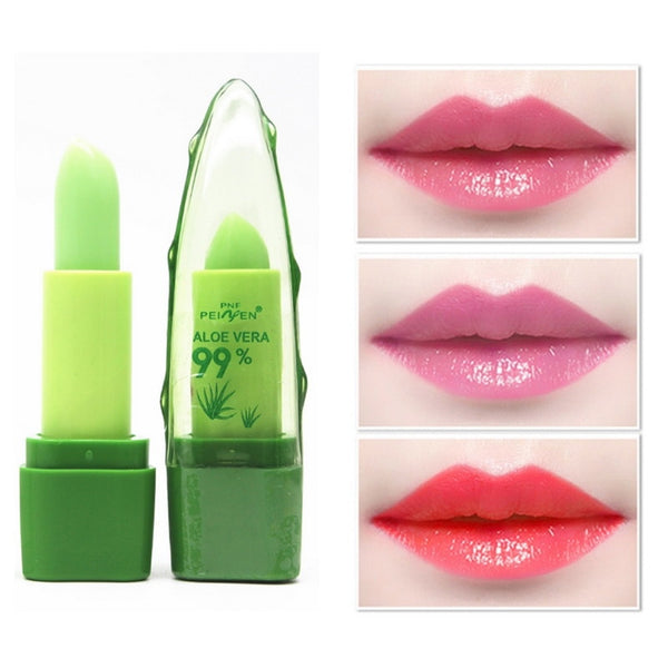 Winter Protect Lips Tint Lipblam 99% Aloe Vera Natural Temperature Change Color Lipstick Moisturizer Nutritious Lip Blam