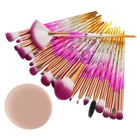 20Pcs Diamond Makeup Brushes Set Powder Foundation Blush Blending Eye shadow Lip Cosmetic Beauty Make Up Brush pincel maquiagem
