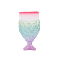 FLD 1Pcs Professional Mermaid Shape Makeup Brush  Foundation Cosmetic Fish Brush Makeup Tools 4 ColorsPowder Face Brush